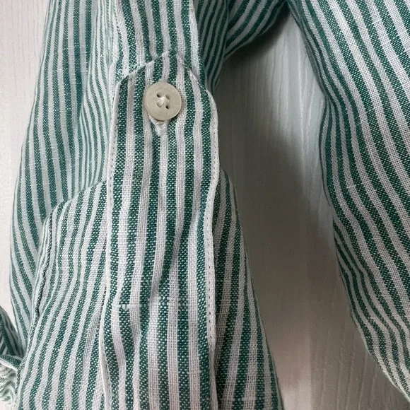 Ralph Lauren Striped Belted Utility Linen Shirt NWT - Picture 6 of 7